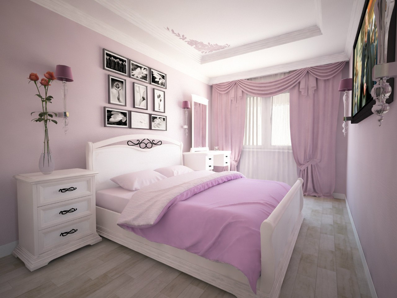 Нежно Розовая Спальня