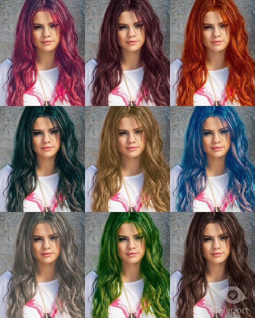 изменение цвета волос на фотографии