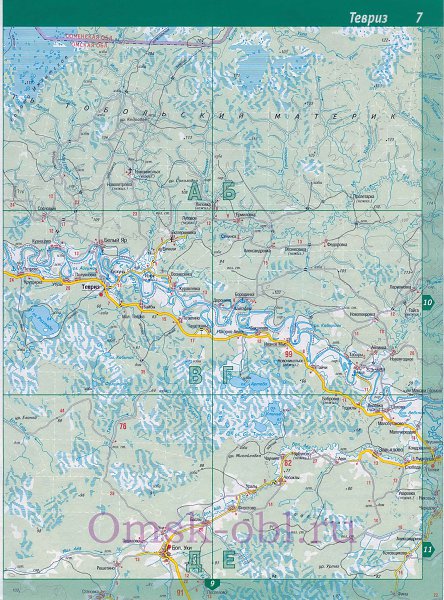 Карта тевриза омской области