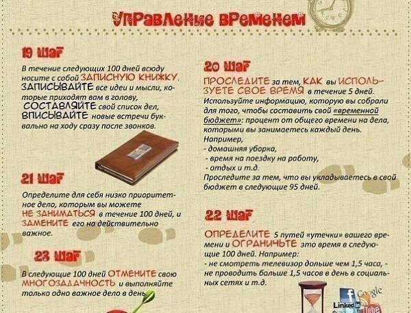 60 маленьких шагов к улучшению жизни за 100 дней в картинках