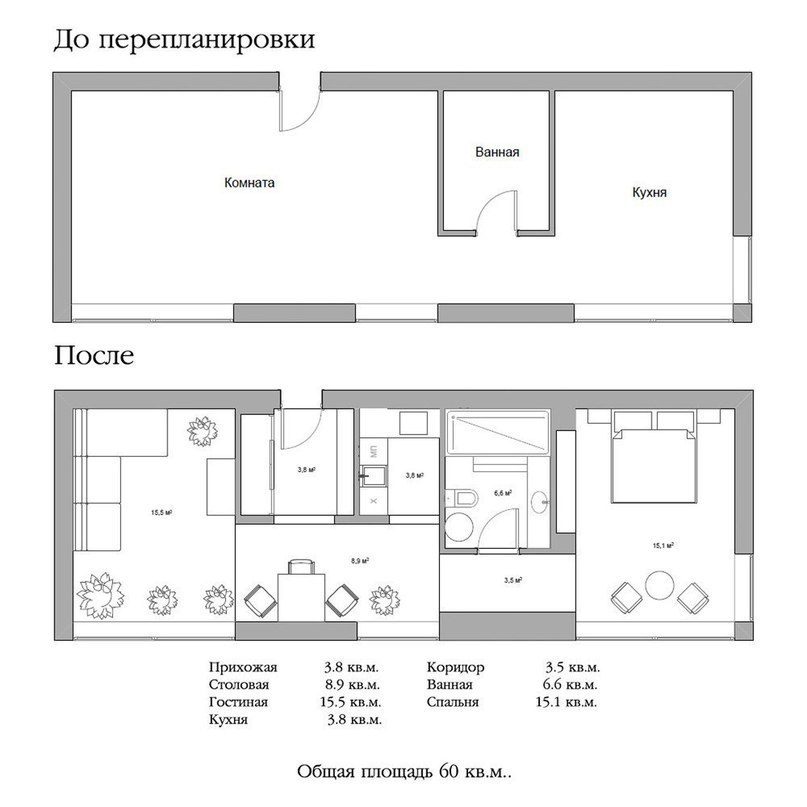 Проекты перепланировки санузла