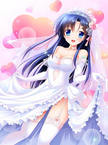 Anime girl in sexy dress