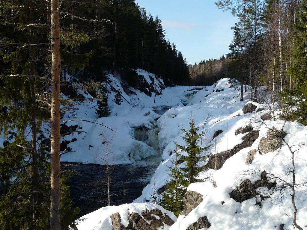 Водопад Кивач Зимой Фото