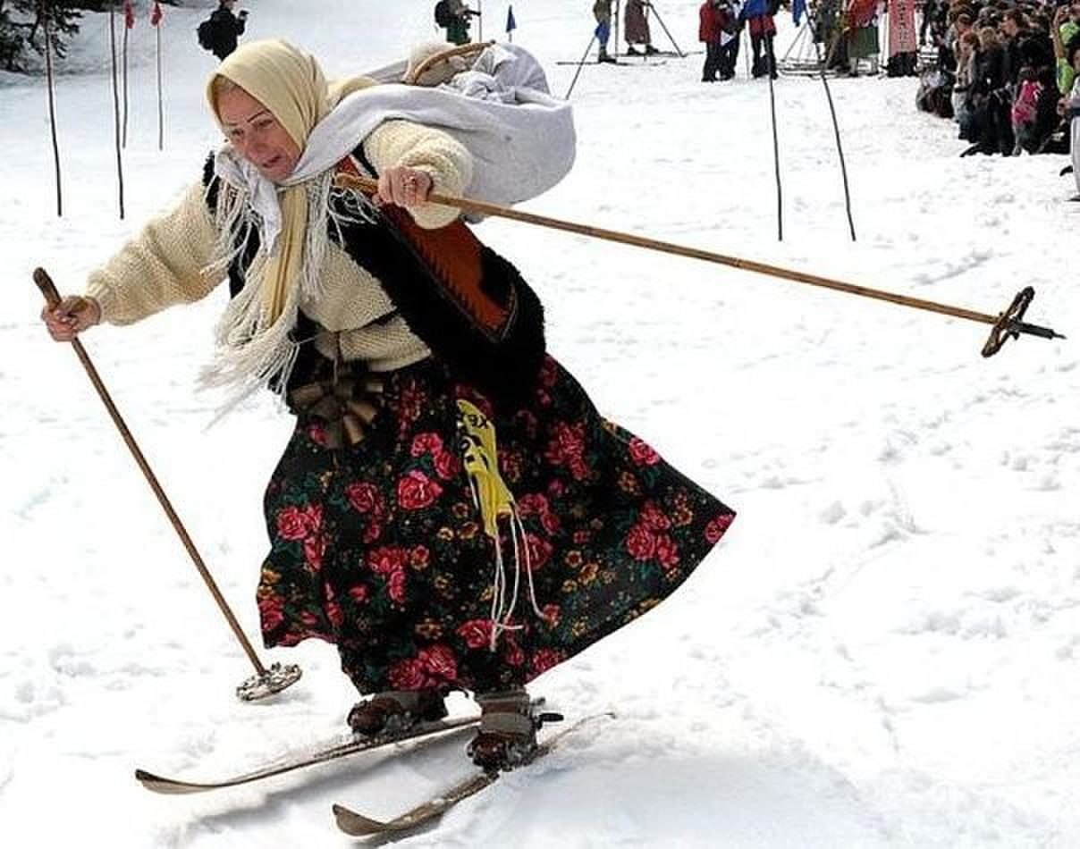 Бабки на лыжах