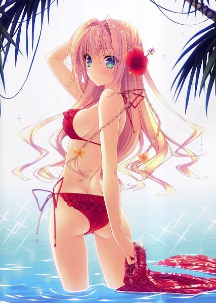 Anime pink bikini
