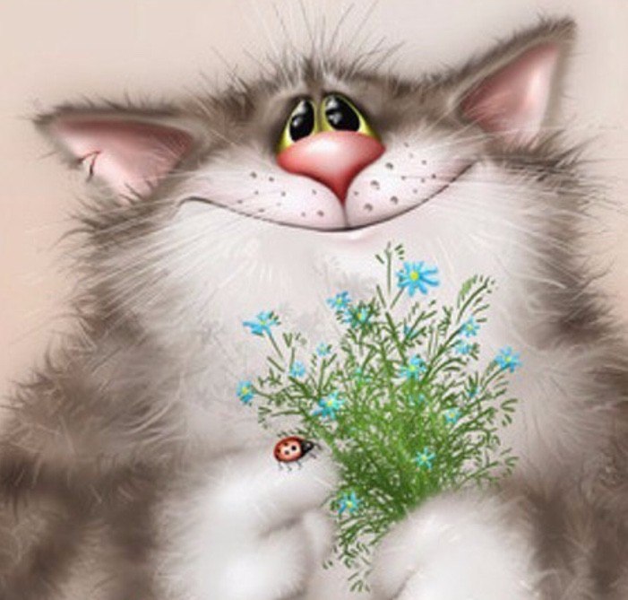 Открытка кошатнице