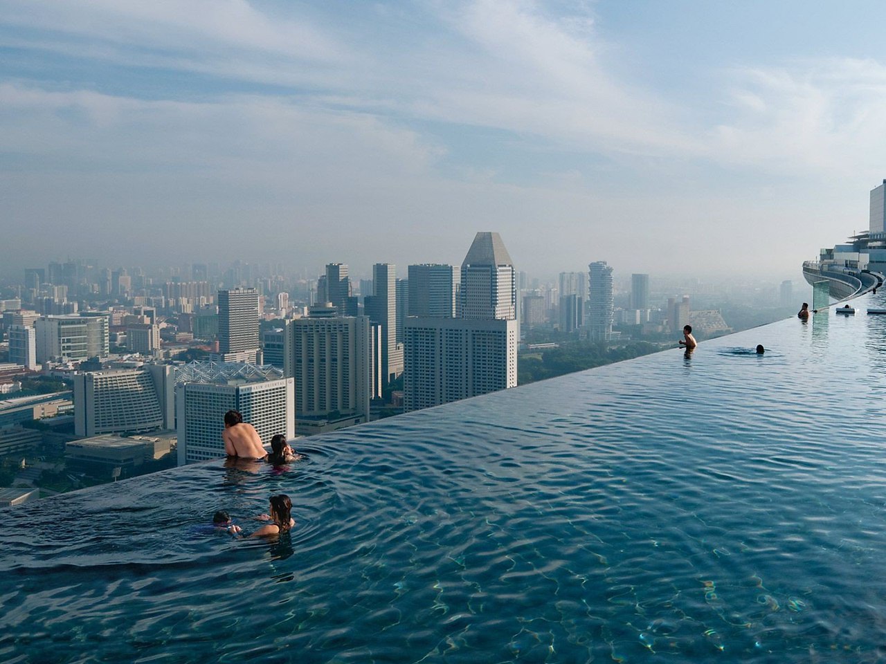 Сингапур бассейн на крыше отеля фото