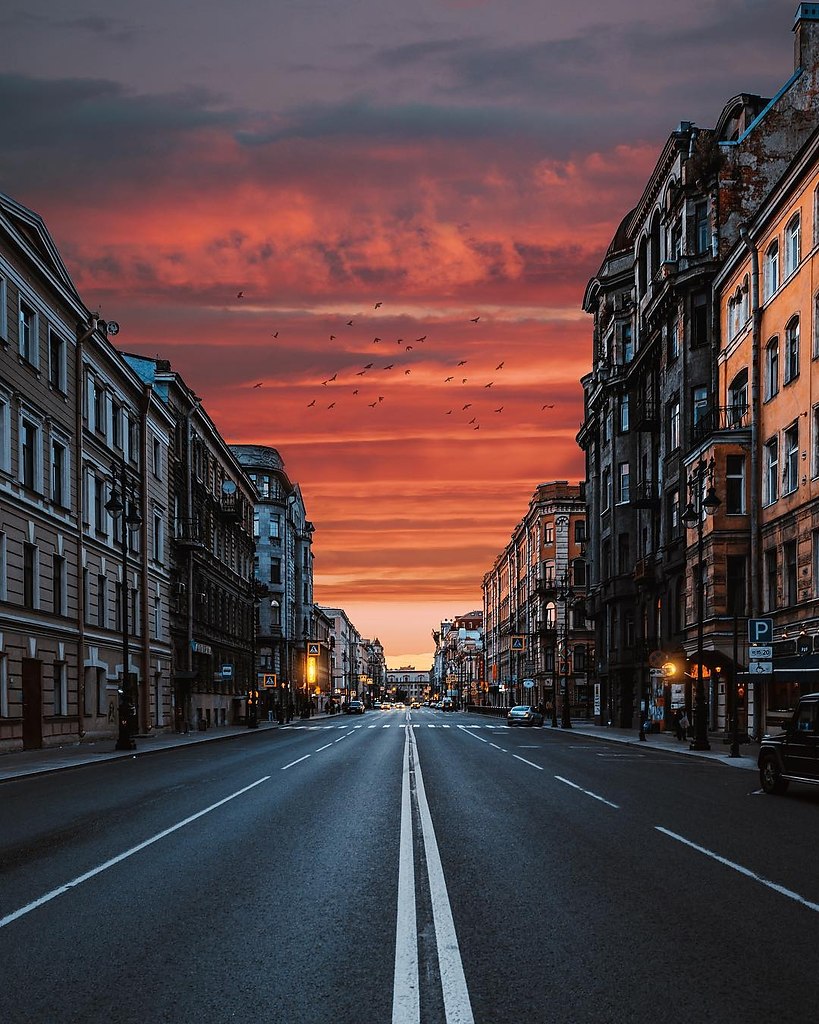 Ночной Санкт-Петербург улица Вос