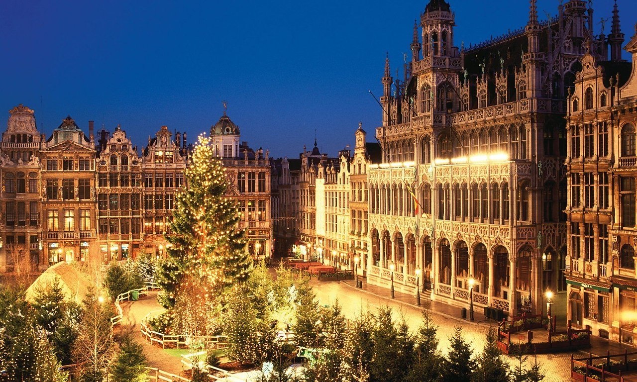 Бельгия Брюссель зимой