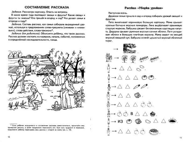 Учимся составлять рассказы по картинкам для детей 6 7