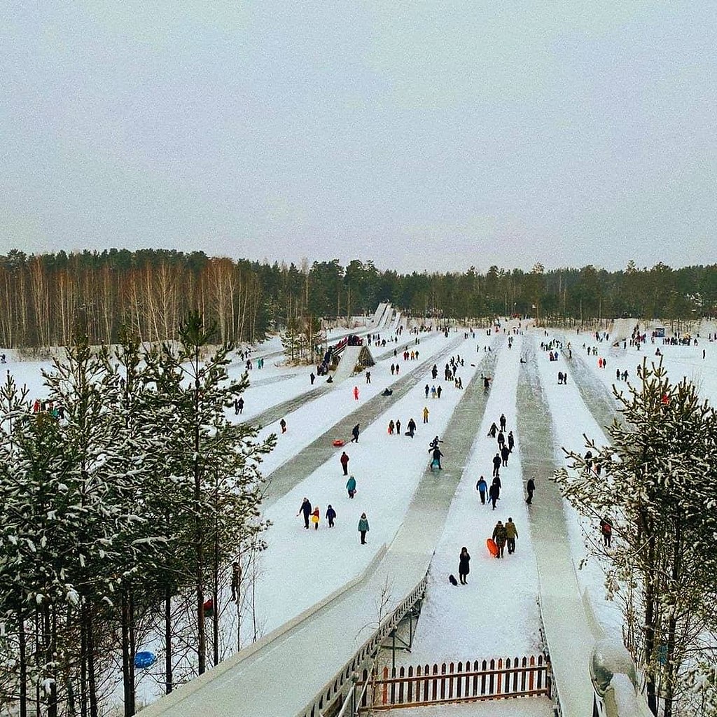 Горки Боровое Тюмень пробки. Горки.