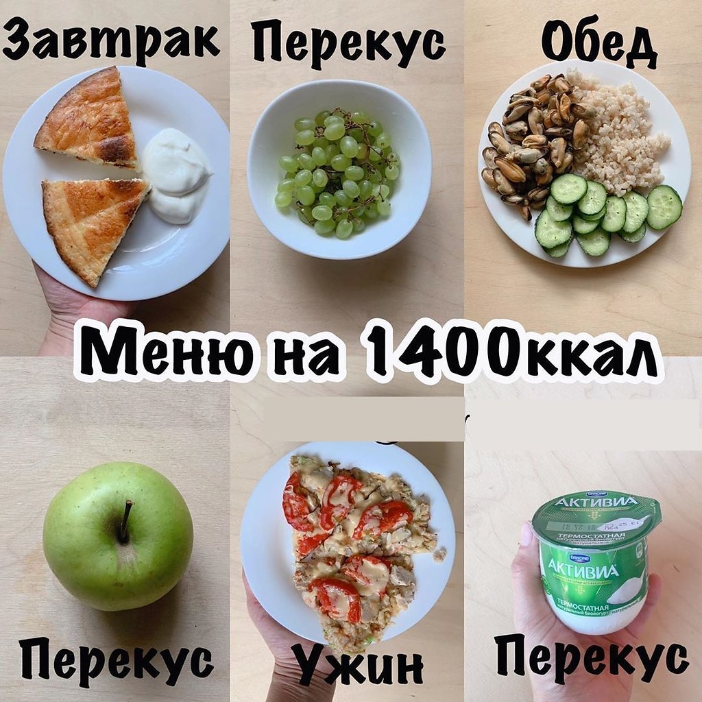 План питания на 1300 калорий