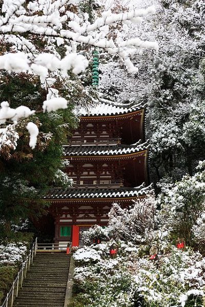 Немного заснеженной Японии и зимнего настроения
