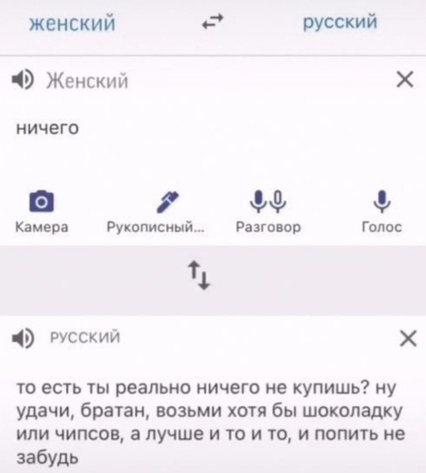 Голосовой поговорить. Переводчик с женского. Переводчик с женского на русский. Переводчик с женского на русский ничего. Женское ничего переводчик.
