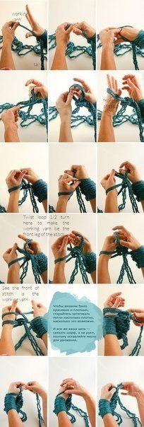 ВЯЗАНИЕ РУКАМИ БЕЗ СПИЦ И КРЮЧКА.Вязание на пальцах для начинающих даже проще, чем вязание при ... - 3