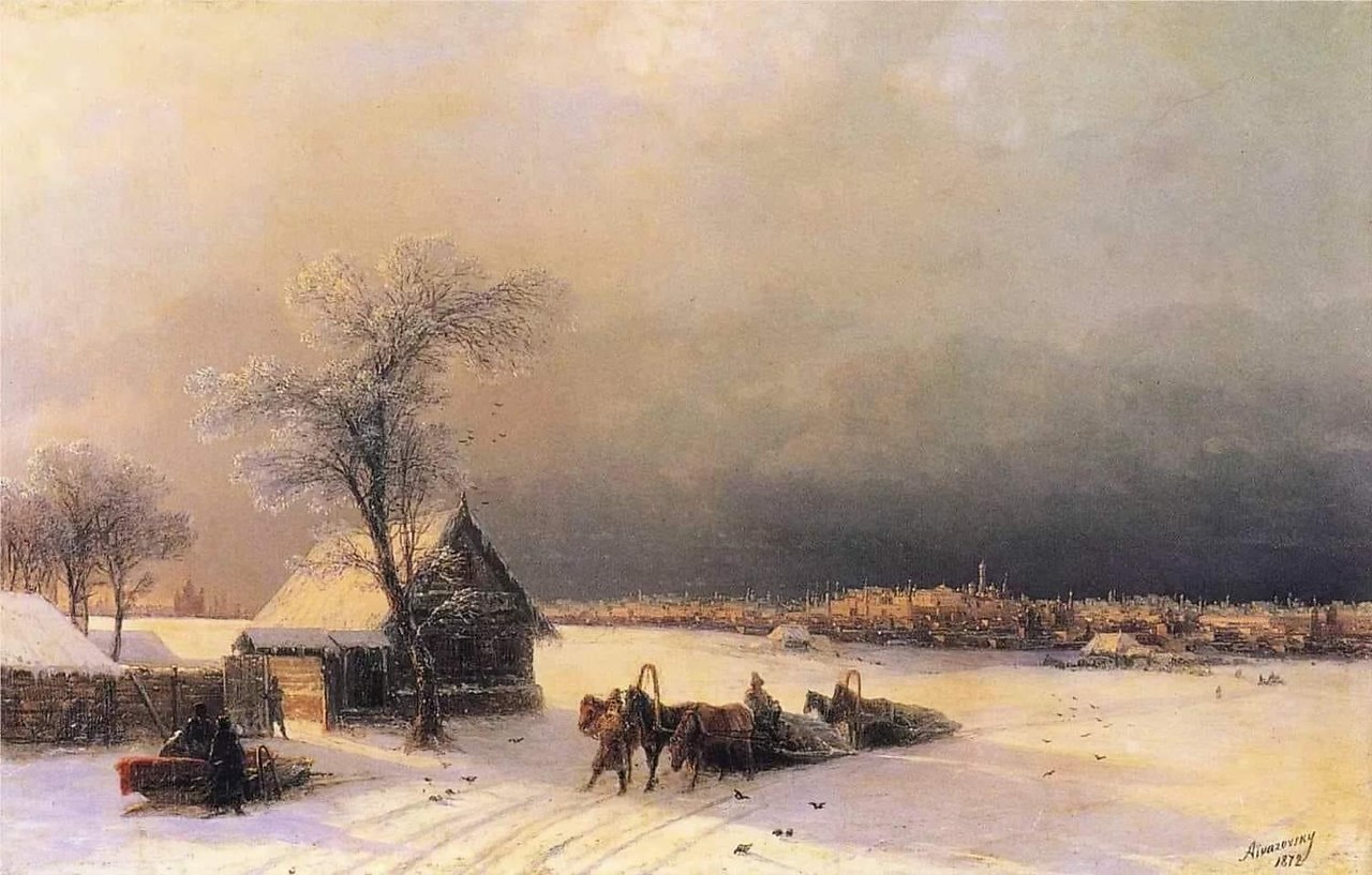 Иван Айвазовский. Зимний пейзаж 1880–е, холст, масло.