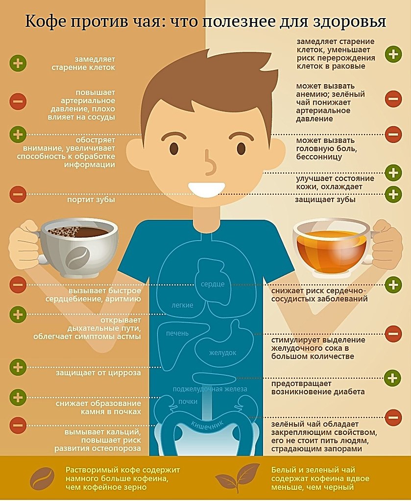 Что полезнее чай или кофе проект