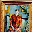 Paui Cezanne Madame Cezanne in Red Dress 1888-90   -. -