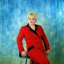 Lady in red.