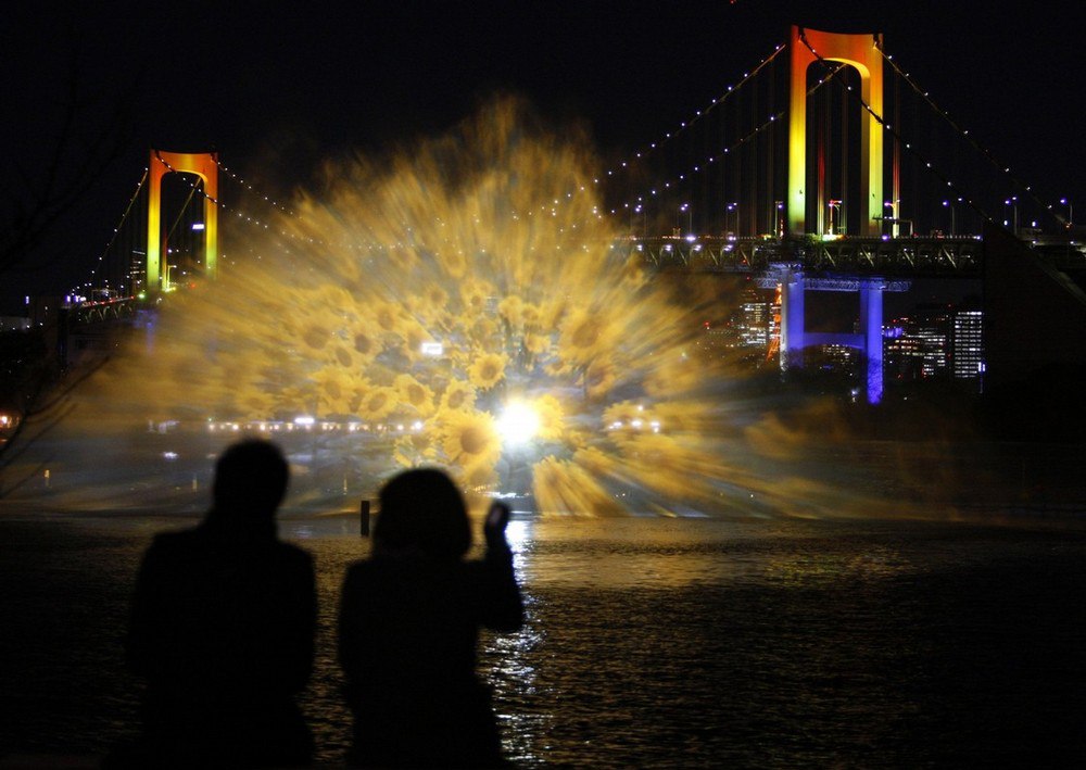 Odaiba water illumination      .   ,   ... - 2