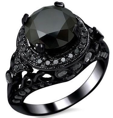 Black Round Diamond. #@woman.blog - 2