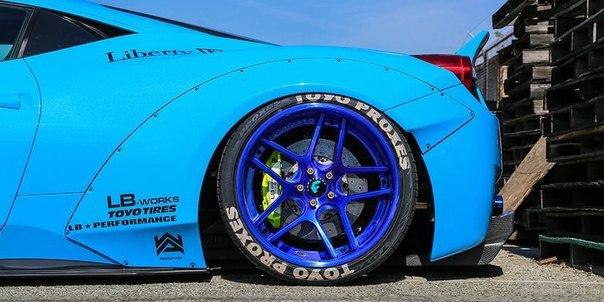 Liberty Walk Blue Ferrari 458 Italia Widebody - 5