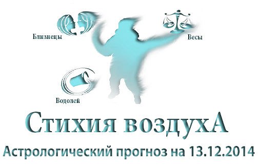 Стихия воздуха. Весы, Водолей, Близнецы Астрологический прогноз на 13.12.2014 Весы Семья: Сегодня ...