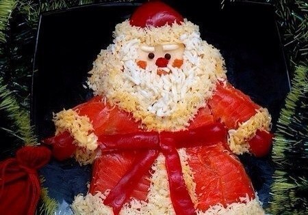 10 НОВОГОДНИХ Салатиков.==================1. Новогодний салат «Шишка» Ингредиенты:300 г сливочного ... - 9