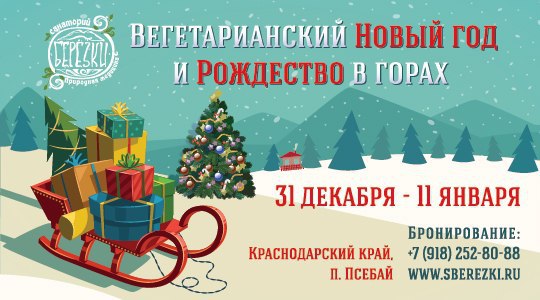 Вегетарианский Новый год и Рождество 2015 в горах! Горноклиматический экосанатории «Берёзки» ...