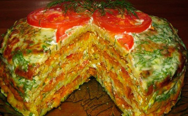 Капустный тортик.Этот же торт отнюдь не для сладкоежек! Готовить его совсем не хлопотно, главное – ...