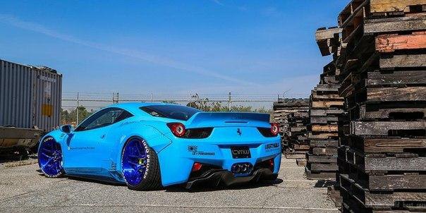 Liberty Walk Blue Ferrari 458 Italia Widebody - 6