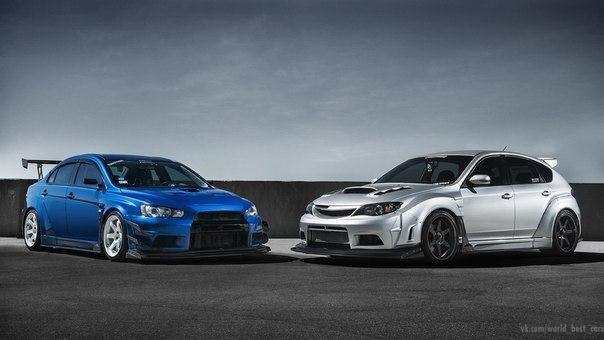 Mitsubishi Lancer Evolution X  Subaru Impreza WRX STi.