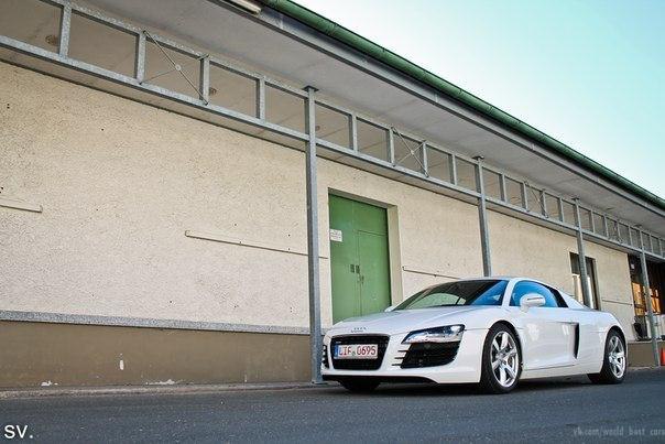 All White Audi R8. - 6