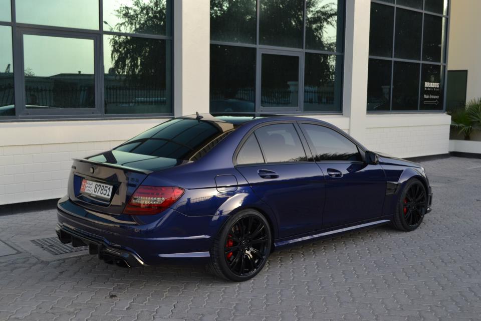 Mercedes AMG c63 s синий