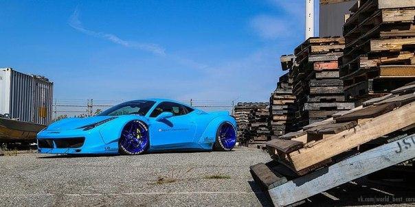 Liberty Walk Blue Ferrari 458 Italia Widebody - 2