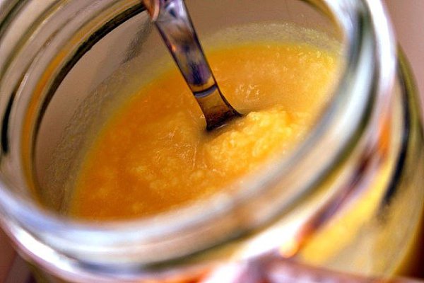Апельсиновый курд.Ингредиенты:Апельсин — 3 шт.Яйца куриные — 3 шт.Сахар — 50 гМасло сливочное — 30 ... - 6