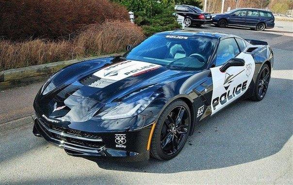 Chevrolet C7 Corvette Stingray with police livery. - 3