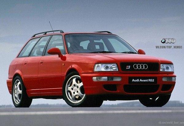 1994 Audi RS2.Максимальная скорость: 262 км/ч Разгон до: 100 км/ч 4.8 сек Мощность двигателя: 319 ...
