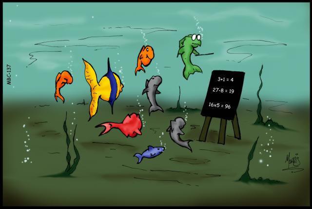 A Day Joke for Language Learners! - Why are fish so clever? - Because they're always in schools!