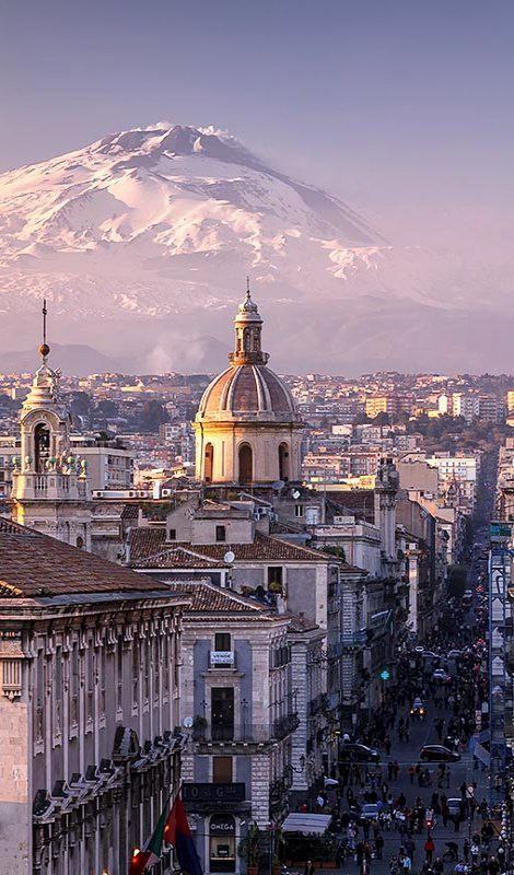 Catania and Mount Etna, Sicily, Itatly