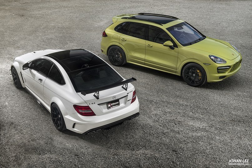Mercedes Benz C63 Black Series  Porsche Cayenne GTS. - 6