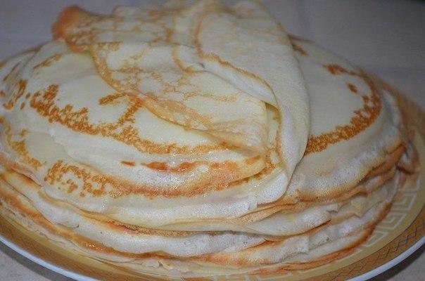Блинчики на молоке.Ингредиенты:? яйца куриные - 5 шт.? молоко - 1 л.? мука - 300 гр (2 мерных ...