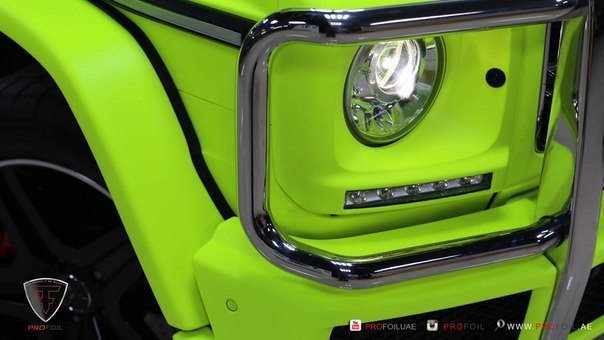 Fluro Yellow Mercedes-Benz G 63 AMG by Profoil. - 7