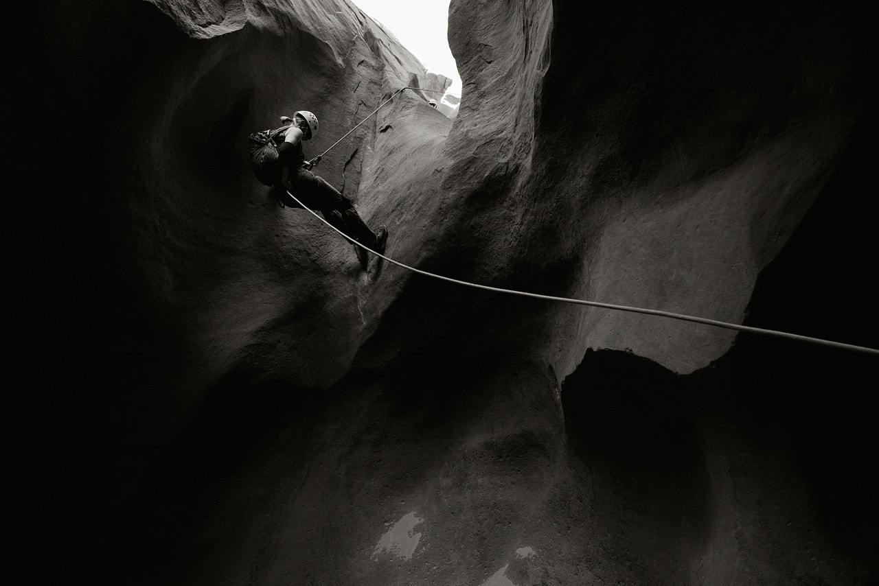 Dropping in (San Rafael Swell, Utah)