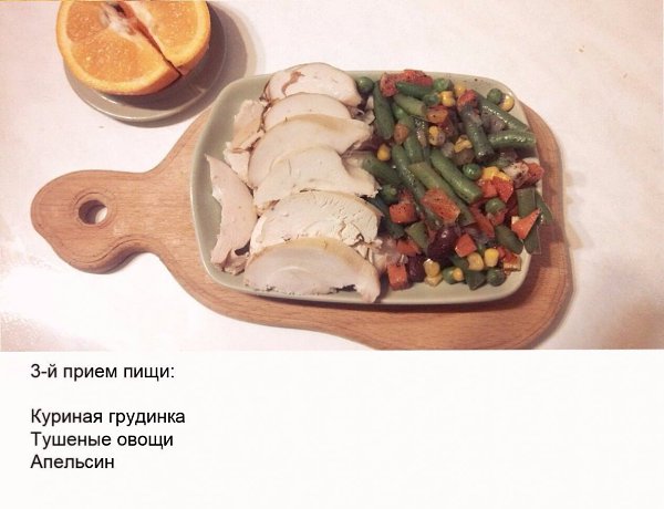 Пример дневного рациона! Внимание! Количество яиц можно сократить до двух, как и размер порций в ... - 3