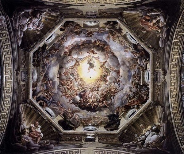Антонио да Корреджо — «Вознесение Богоматери», 1526–30, фреска на куполе Пармского собора