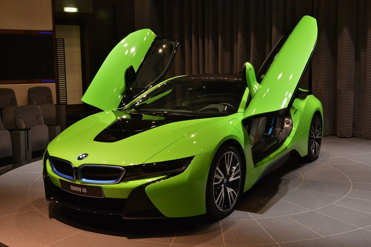 BMW i8 салатовая Егорик