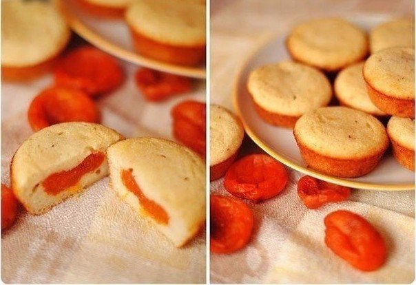 Кексики с курагой! Ингредиенты: Крупа манная — 150 г Кефир 1% — 200 мл Яйцо — 1 шт. Яичный белок — 1 ...