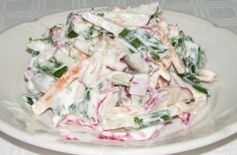 5 салатиков с редисом.1. Салат с редиской и кукурузойредискасвежие огурцыконсервированная ...