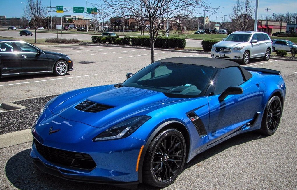 Chevrolet Corvette c7 бирюзой